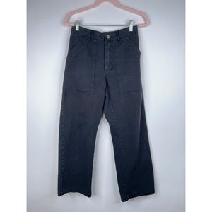 Big Bud Press Work Pants Black High Rise Straight Leg Neutral Size Small